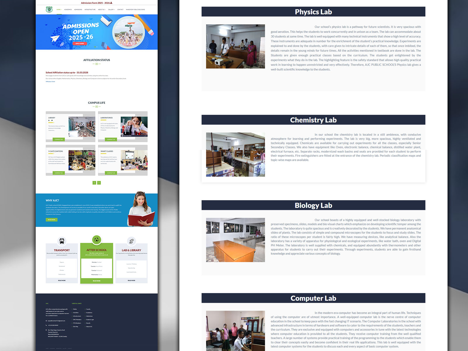 Educational Website for School