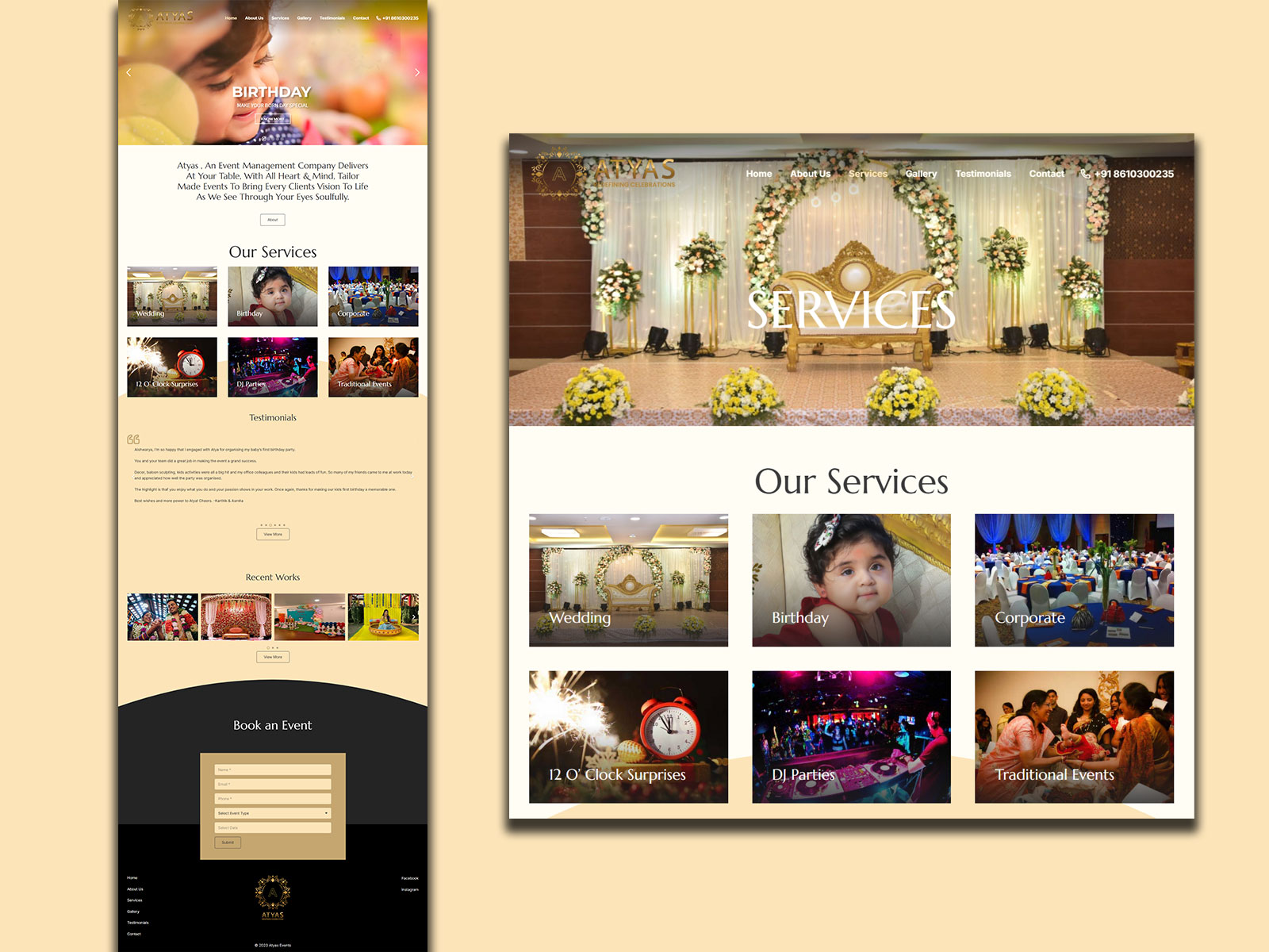 Website for Event management Company