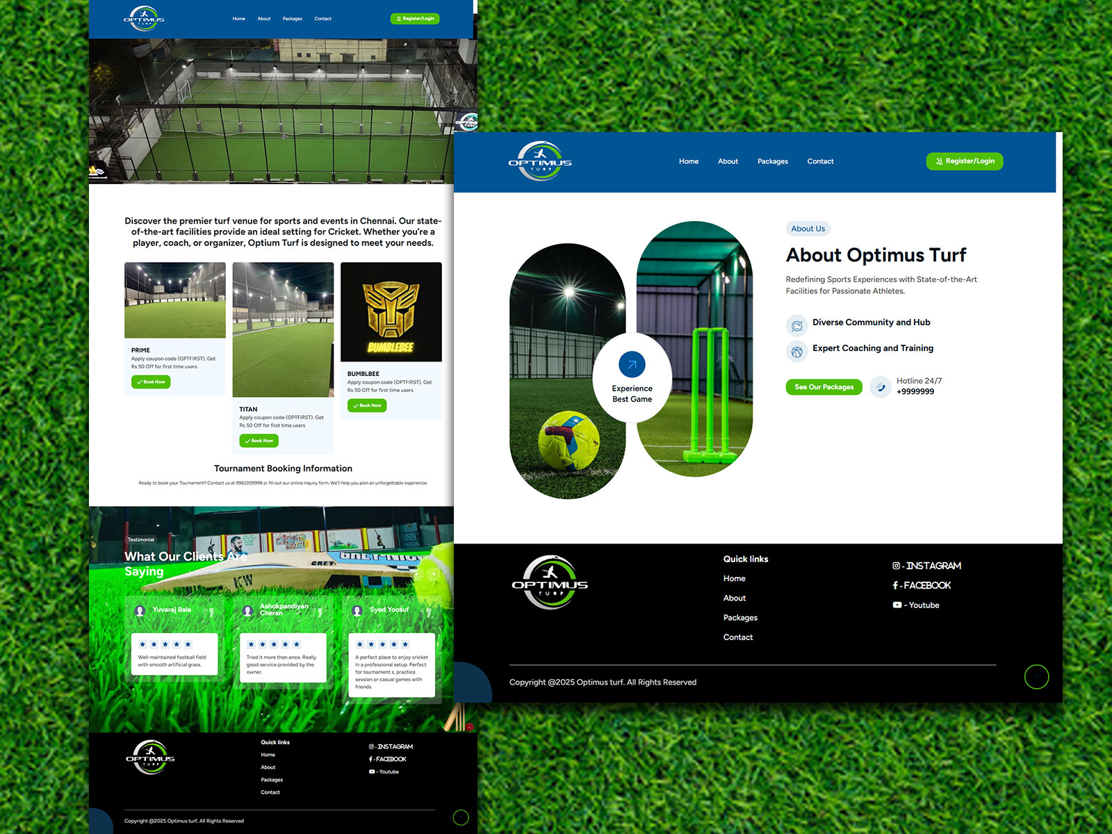Website for Sports turf